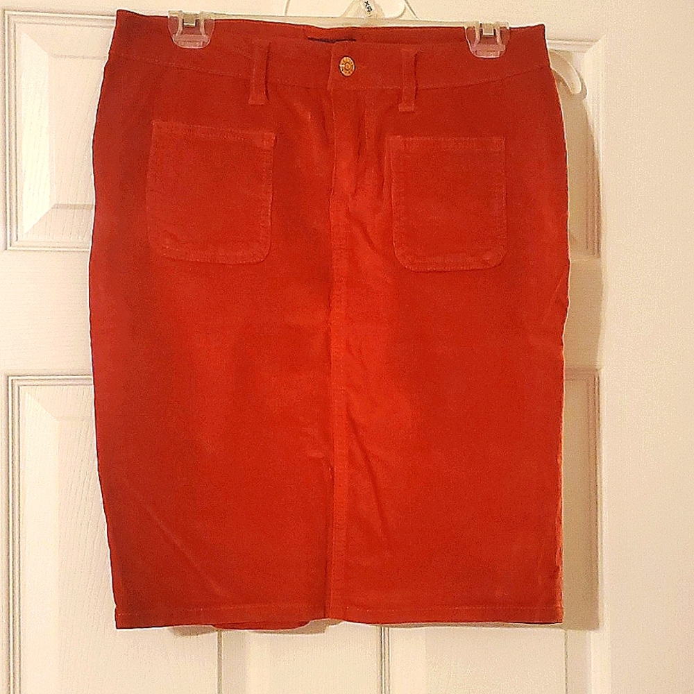 Celebrity Pink Corduroy pencil skirt in burnt sienna - size Juniors small
